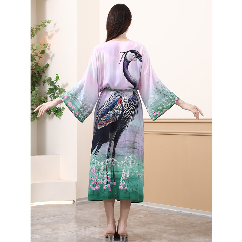New Peacock Kimono Robe